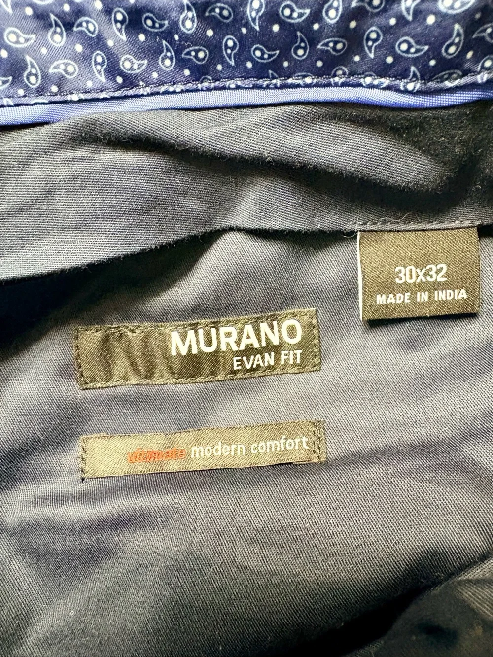 Murano Evan Fit Blue Micro-Check Men's 2 piece Suit-size M vest & 30x32 pants